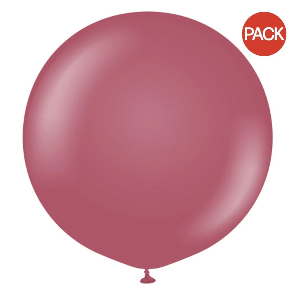 image 1 of Kalisan Latex Retro Balloon (Pack of 2) - Wild Berry - One Size