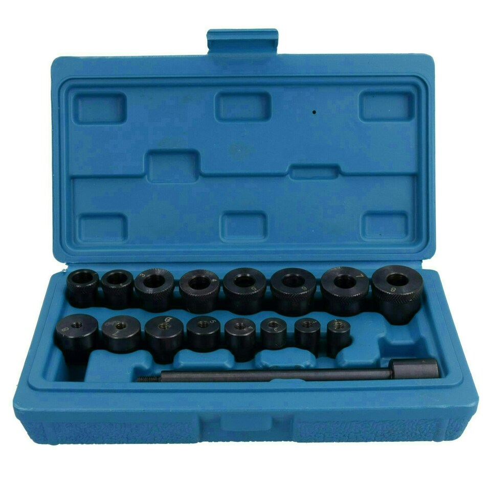 image 1 of 17pc Universal Clutch Fly Wheel Aligning Car Van Mechanics Kit Alignment TE136