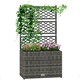 image 9 of Outsunny Garden PE Rattan Planter Box w/ Trellis Flower Raised Bed, 57x30x107cm