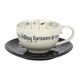 image 3 of Something Different Fortune Telling Ceramic Tea Cup - White/Black - One Size