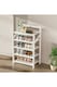 image 2 of Living and Home 5-Tier Foldable Bamboo Shoe Rack - White | White