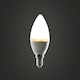 image 2 of ValueLights 6 Pack E14 White Plastic Candle LED 4W Warm White 3000K 400lm Light Bulb
