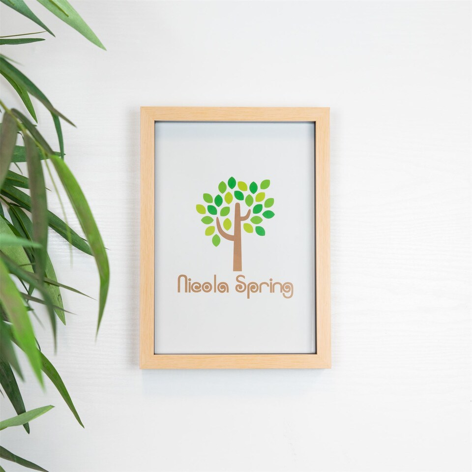 image 1 of Nicola Spring 3D Box Photo Frame - A4 (8 x 12") - Light Wood