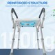 image 8 of HOMCOM Rust-Free Aluminium Bath Chair with Adjustable Height