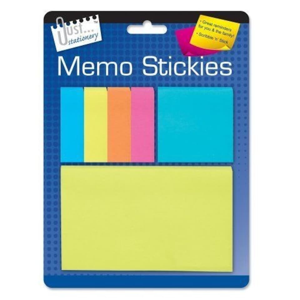 image 1 of Just Stationery Memo Stickers - Neon