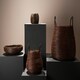 image 2 of Bora Set of 2 Round Storage Baskets Black