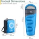 image 7 of Trail Kids Sleeping Bag Mummy Hooded 3 Season Soft Warm 2 Way Zip Boys Girls | Blue | Kids | 1