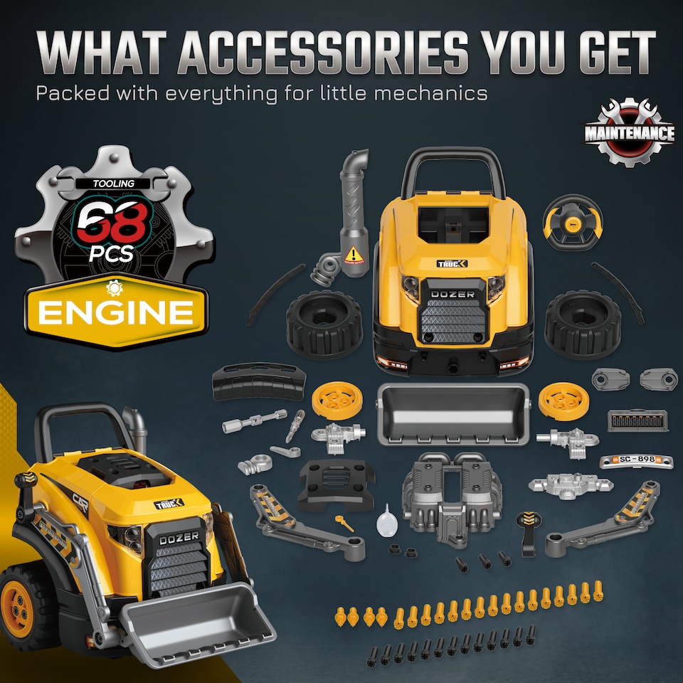 image 1 of AIYAPLAY Kids Truck Engine Toy with Spray, Lights, Sounds for 3-6 Years