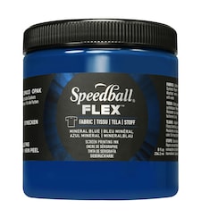 Speedball Flex Screen Printing Fabric Ink, Mineral Blue, 8oz