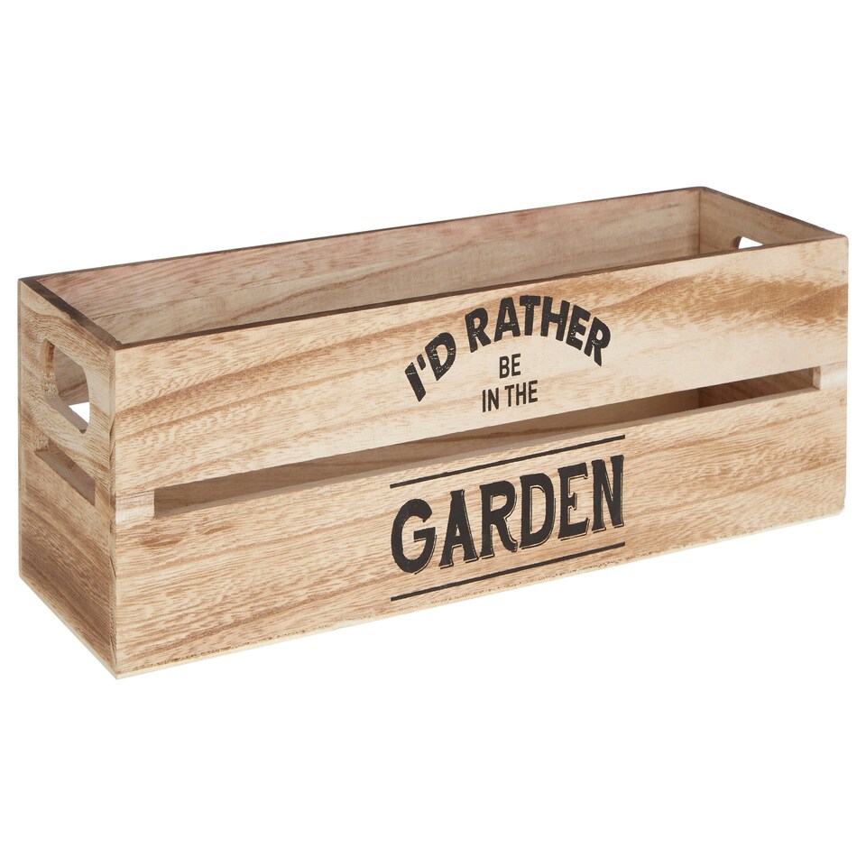 image 1 of Rustic Natural Planter and Herb Crate Cream
