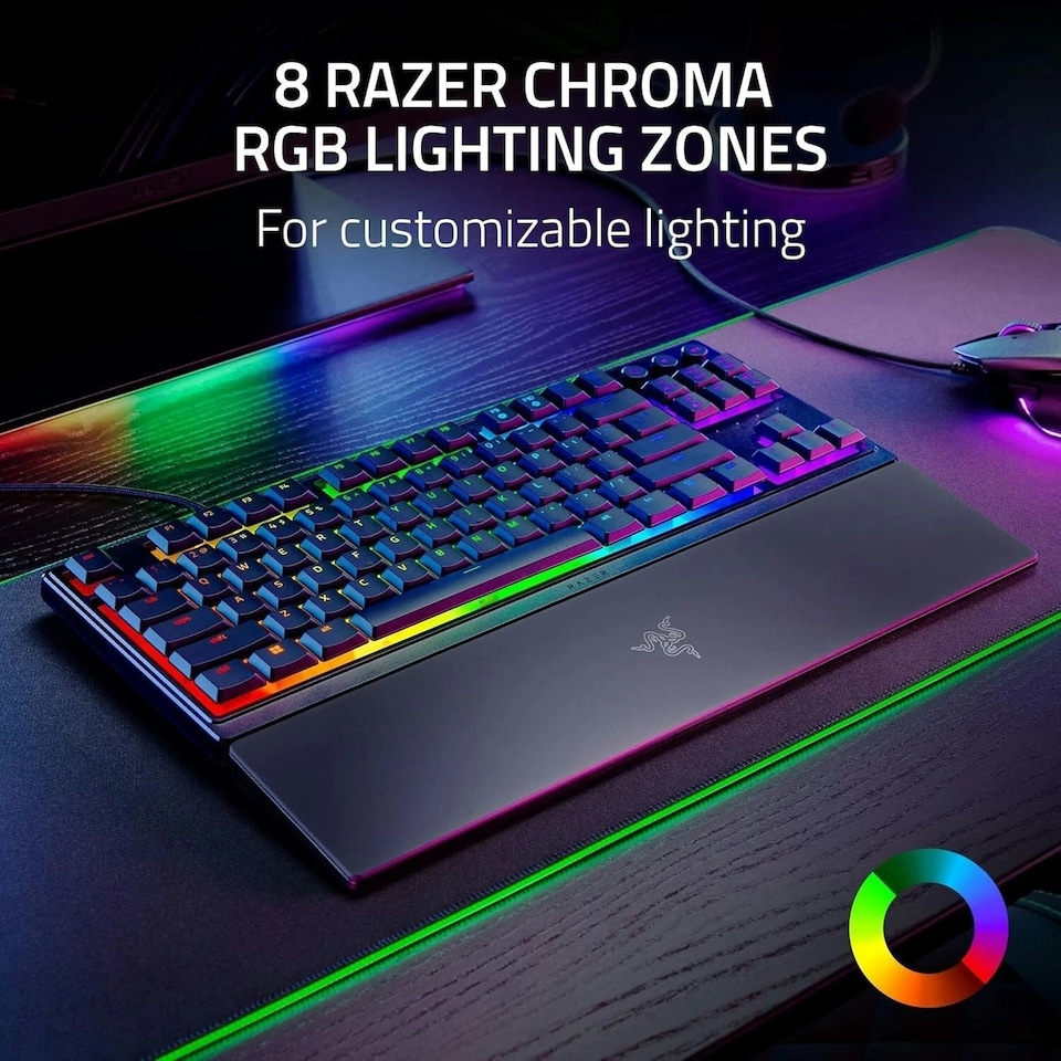 image 1 of Razer Ornata V3 Tenkeyless Gaming Keyboard - Mecha-membrane US Layout
