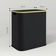 image 7 of HOMCOM 80L Collapsible Laundry Hamper, Washing Basket for Bathroom, Black