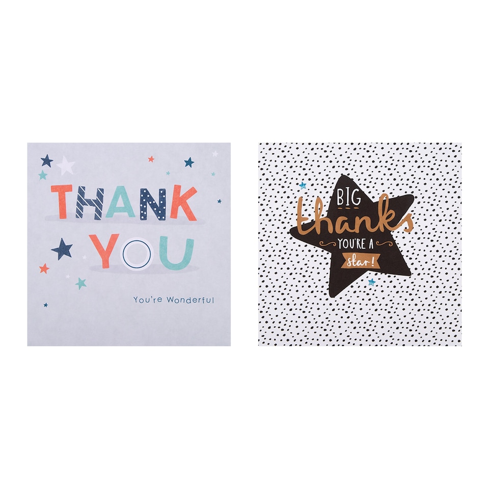 image 1 of Hallmark Pack Of 20 Thank You Cards - 4 Fun Designs