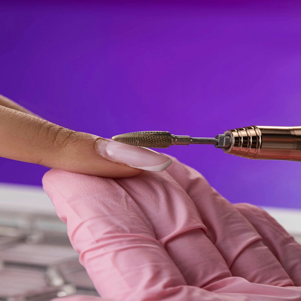 image 1 of IQ Nails Speedy Tungsten Carbide Nail Drill Bit Cone Shape Special Cross Cuts 6mm ZRN Coating 275XUF HP.060