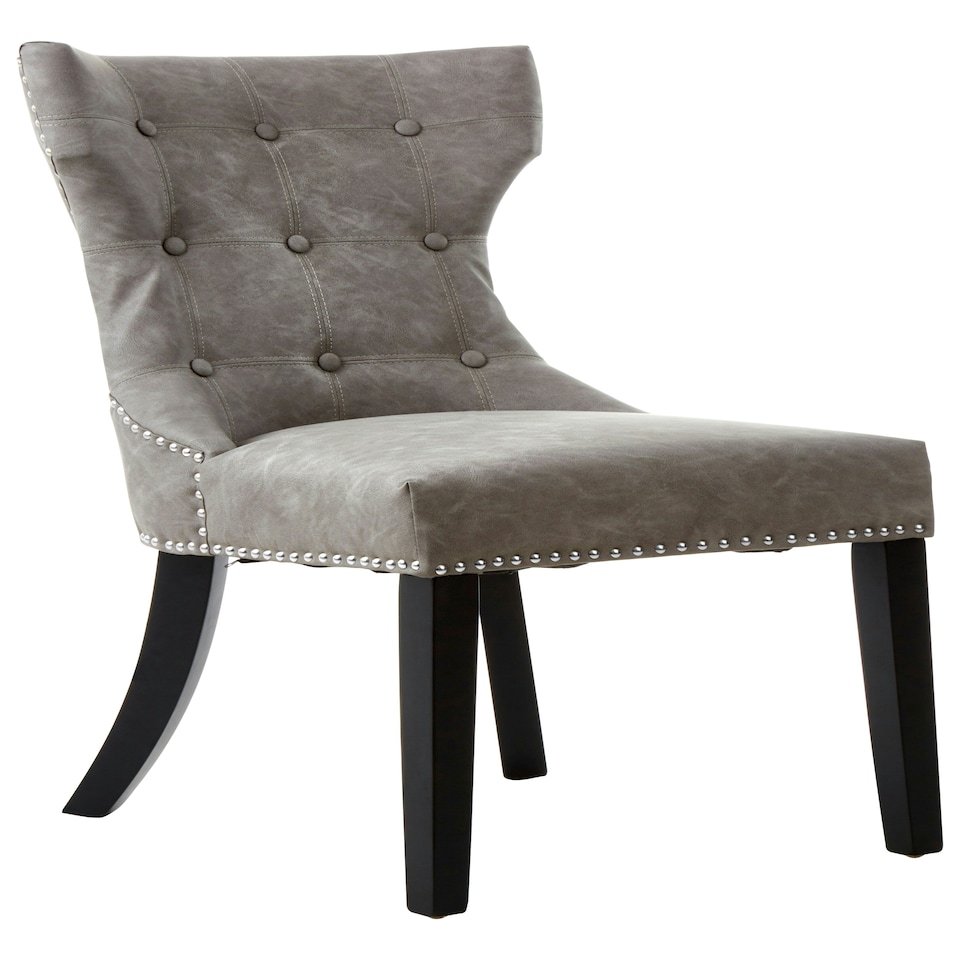 image 1 of Interiors by Premier Grey Velvet Chair, Enchanting Sleep Chair, Easy to Assemble Borg Chair, Comfy Dining Chair