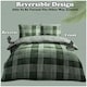 image 10 of VELVETIO Denim Check Printed Duvet Cover Set Reversible Polycotton Beddings Blue | King