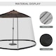 image 4 of Outsunny 2.3m Garden Umbrella Parasol Table Screen Bug Netting Cover