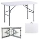image 1 of 4ft Catering Camping Heavy Duty Folding Trestle Table Picnic BBQ Party | White