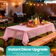 image 6 of Disposable Plastic Table Cover, Table Liner - 54" x 108"