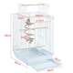 image 3 of Yaheetech 58 cm Tall Open Top Travel Bird Cage Black
