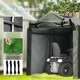 image 4 of Outsunny Garden Tool Storage Shed with Roll-up Zipper Door, Dark Grey Grey