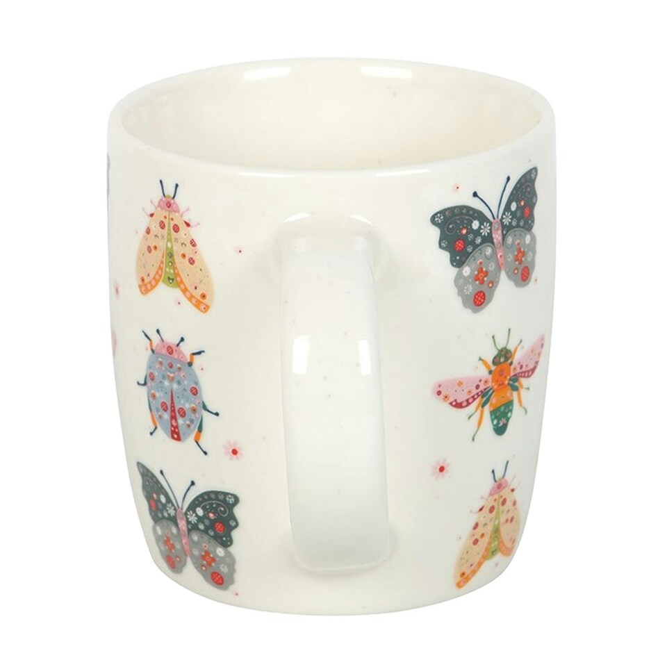 image 1 of Something Different Floral Bug Mug - White/Multicoloured - One Size