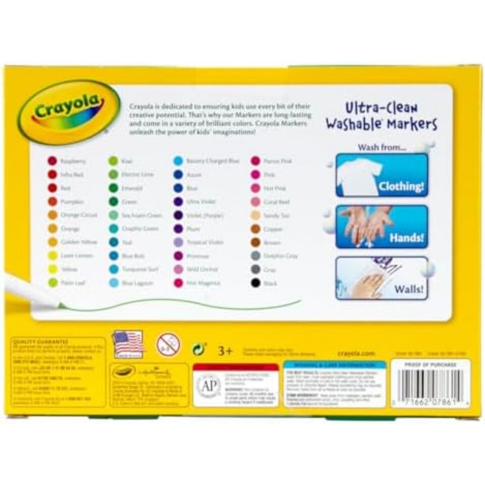 image 1 of Crayola Ultra Clean Fine Line Markers 40 Count