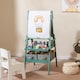 image 2 of COSTWAY Kid Easel Double-sided Kids Easel with Magnetic Whiteboard-Green