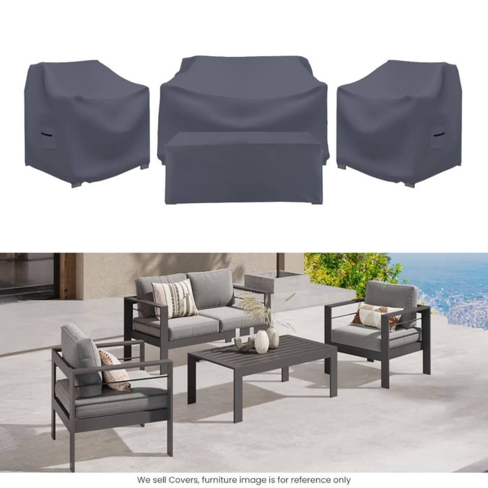 image 1 of Covers and all Patio Furniture Covers for Brandtley 4-Person Sofa Seating Group Water-Repellent and UV-Resistant Polyester, 28 in W x 26 in D x 32 in