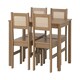 image 2 of Santana 1+4 Dining Set - Light Oak/Rattan Effect Brown