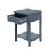 image 7 of Options 1 Drawer Petite Bedside Cabinet - Shaker-Style Nightstand for Bedrooms | Blue | Blue | 1