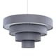 image 1 of ValueLights Modern 4 Tier Dark Grey Fabric Ceiling Pendant Light Shade