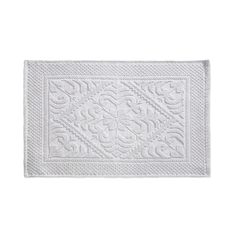 image 1 of Country House Jacquard Floral Bath Mat - 100% Cotton Pink | Blush