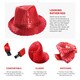 image 2 of Red Accessory Set - Sequin Trilby & Bow Tie Red | One Size