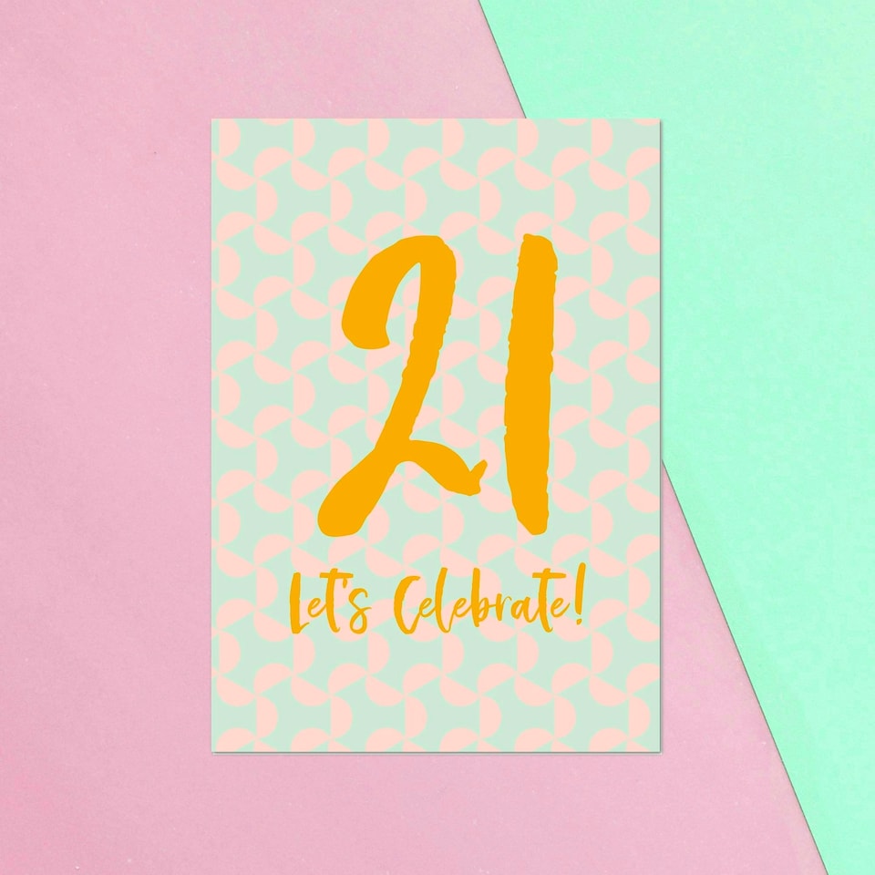 21 Let's Celebrate Greetings Card