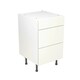 image 1 of 3 Drawer Base Unit 500mm w/ Slab Cabinet Door - Ultra Matt White White | Ultra Matt White
