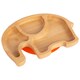 image 1 of Tiny Dining Children's Bamboo Suction Elephant Plate - Orange | Orange | Orange