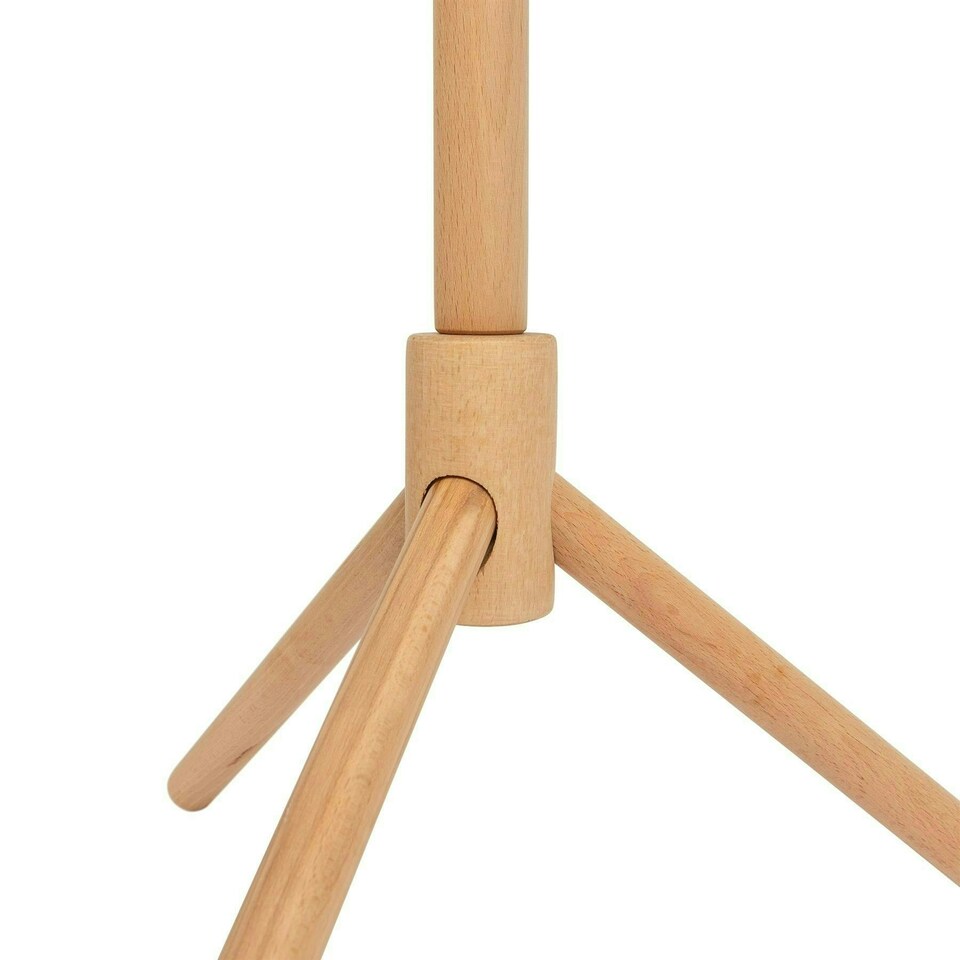 image 1 of Harbour Housewares Free-Standing Wooden Coat Rack - Light Wood