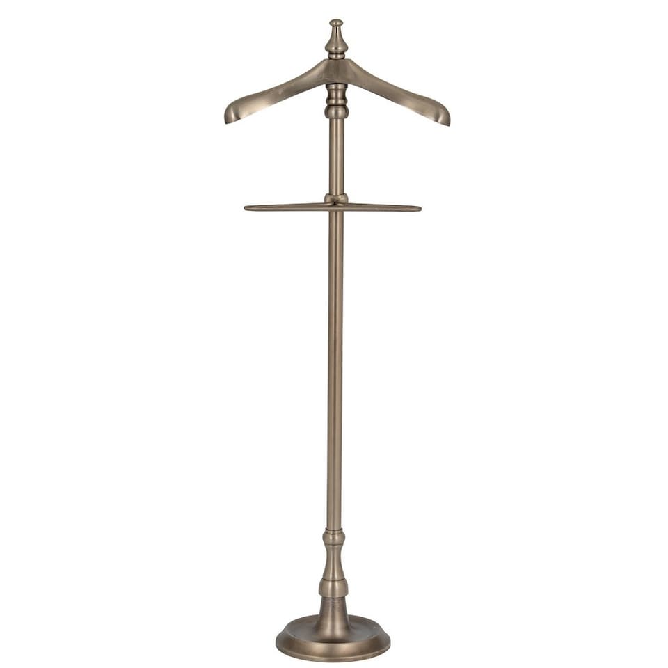 image 1 of Antiqued Valet Stand - Metal - L6 x W45 x H132 cm - Silver