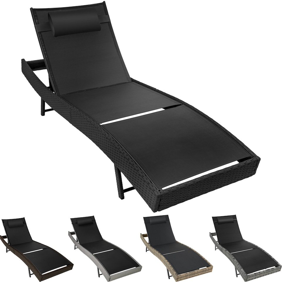 image 1 of Sun Lounger Moana - weather & UV-resistant, 6 position backrest, removable pillow Brown | Mixed Brown