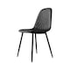 image 1 of Furniturebox 2x Corona Black Leg Black Faux Leather Dining Chair
