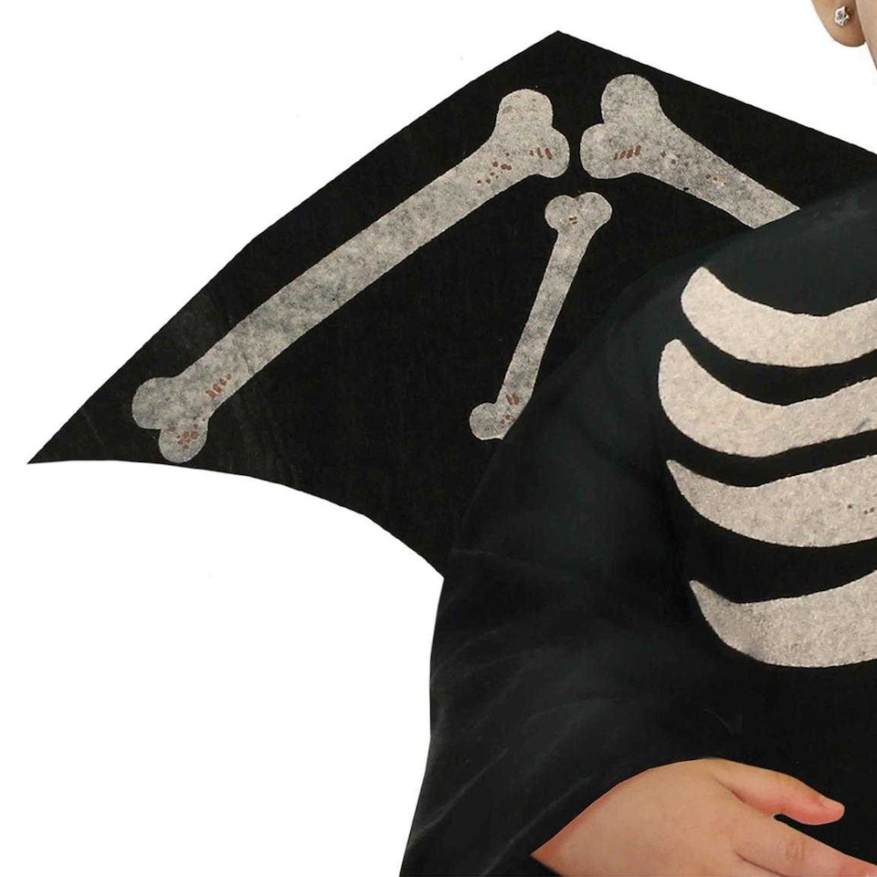 image 1 of Fiestas Guirca Baby Skeleton Bat Costume Set | Black | Black/White | 18-24 mths | 1