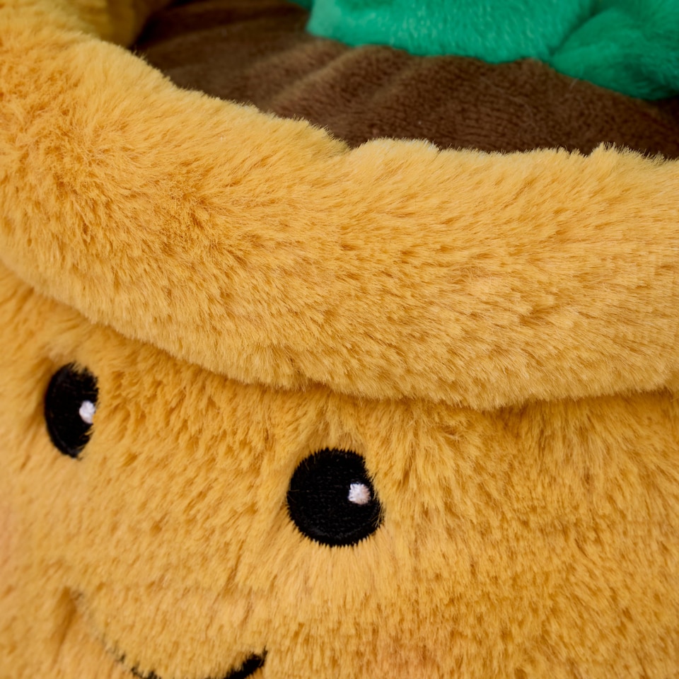 image 1 of Warmies Microwavable Plush Yellow Flower Pot Heat Pad, Weighted Heatable Plushie, Lightly Scented with French Lavender - Large