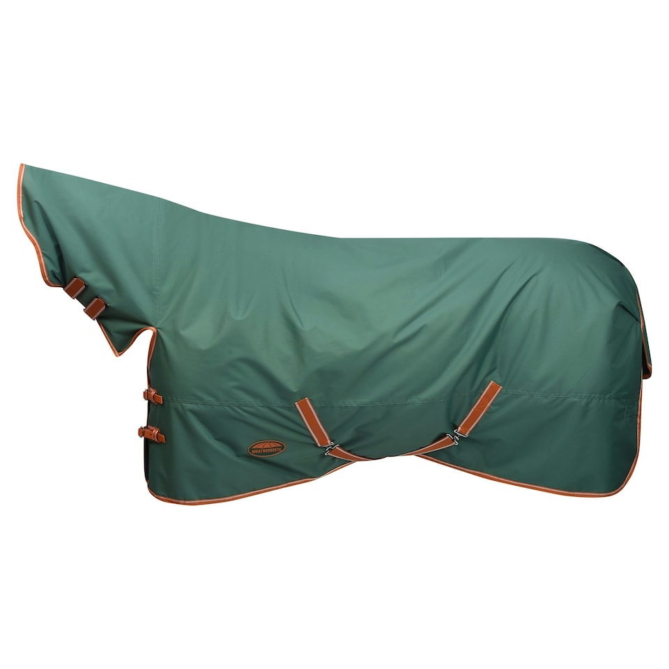 image 1 of Weatherbeeta Comfitec Tyro Plus Combo Neck Lightweight Horse Rug - Green/Burnt Orange/White - 6´ 9"