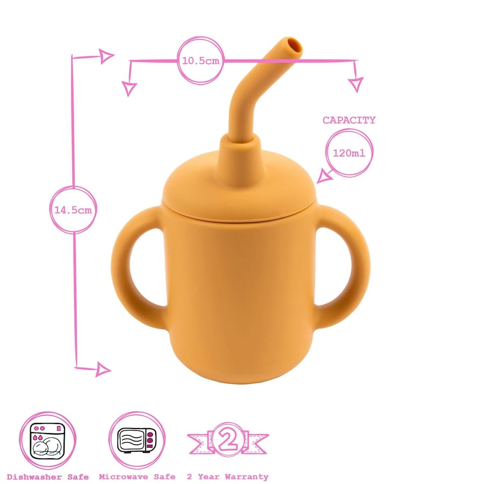 image 1 of Tiny Dining Baby Silicone Training Cup - 170ml - Ochre Orange