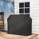 image 8 of Outsunny BBQ Cover for Rectangular Gas Grill, 420D Oxford Fabric Barbecue Covers, Waterproof UV Protection Rip-Proof, with Windproof Drawstring and Hook and Loop Fasteners, Black, 147 x 61 x 120cm