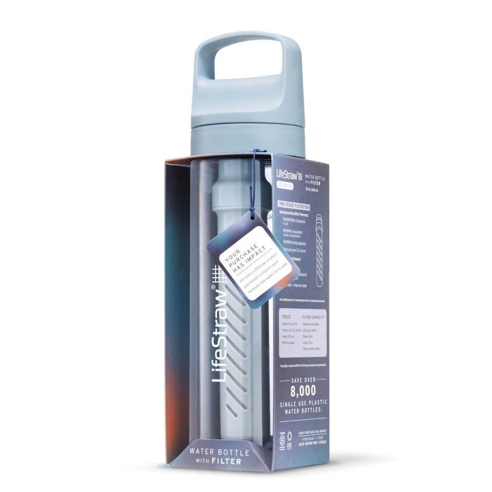 image 1 of LifeStraw Go 2.0 Water Filter Bottle 650ml - Icelandic Blue