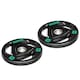 image 1 of SPORTNOW Two 10kg Olympic Weight Plates for Barbell, with Tri-Grips
