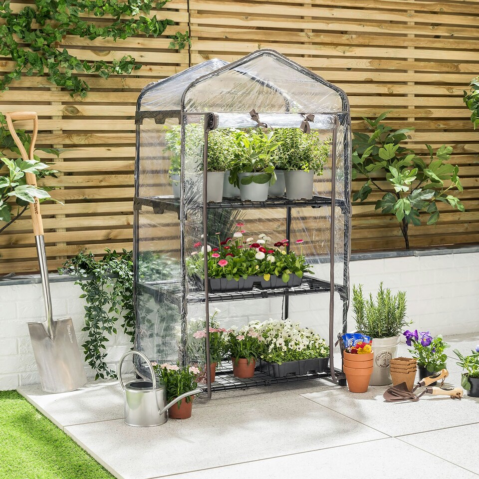image 1 of 3 Tier Greenhouse PVC