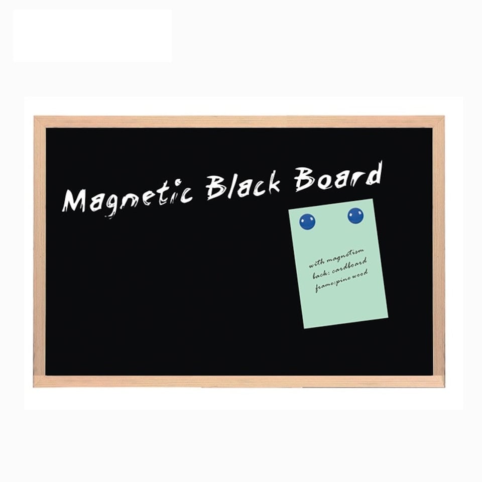 image 1 of Wood Framed Magnetic Writing Black Board 20 x 30cm